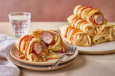 Hot dog pancakes