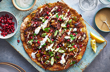 Lamb and sesame flatbreads