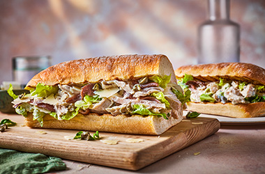 Chicken Caesar ciabatta sandwich