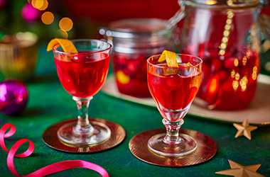 Cranberry and clementine gin