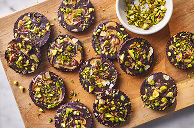 Dark chocolate fruit and nut bites
