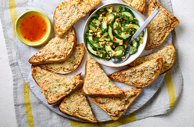 Air-fryer sesame prawn toast