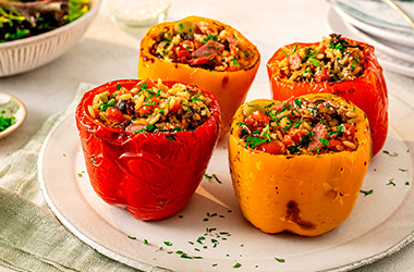 Air-fryer antipasti stuffed peppers