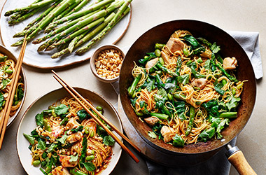 Asparagus and chicken stir-fry