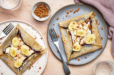 Banana and biscoff s'mores galettes
