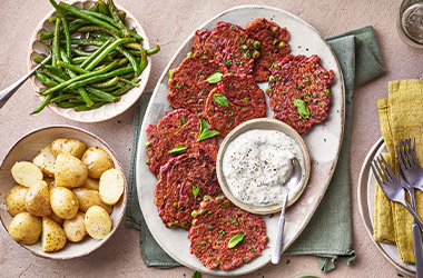 Beetroot fritters