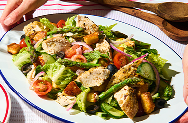 Greek spatchcock chicken salad