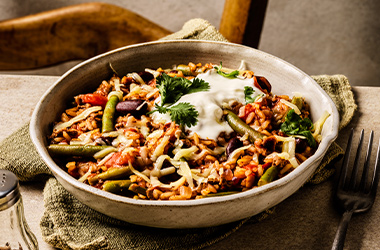 Brazilian-style beef with rice