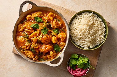 Butter chicken and cauliflower curry