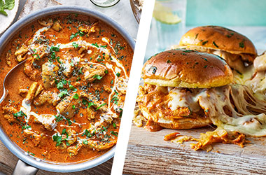 Butter chicken curry AND chicken sliders