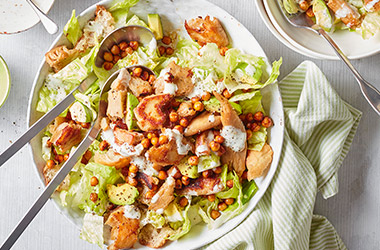 Vegan ‘chicken’ Caesar salad
