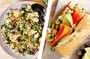 Cauliflower and turkey mince AND Vietnamese-style baguettes