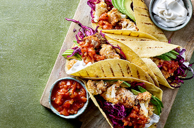 Crispy chipotle cauliflower tacos