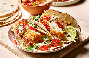 Cheat's fish tacos