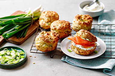 Cheese and spring onion scones