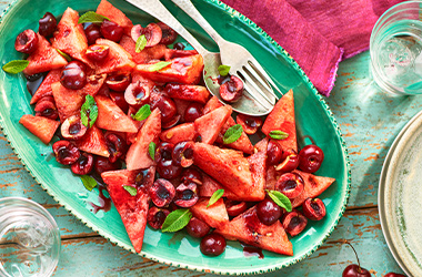 Cherry and watermelon salad