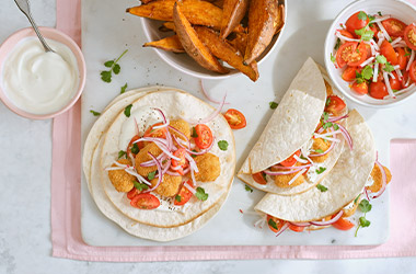 Chicken nugget tacos