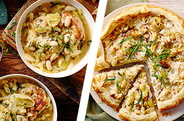 Chicken tarragon stew AND chicken galette
