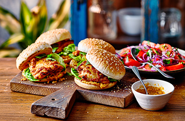 Satay burgers, crab linguine, orzo traybake...