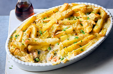 Chip shop fish pie