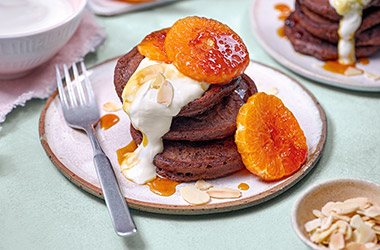 Chocolate orange pancakes
