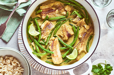 Coconut and green bean curry