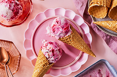 The creamiest no-churn strawberry ice cream