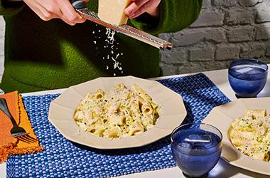 Creamy leek pasta