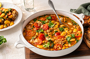 Lucy Parker’s curried butter beans on toast