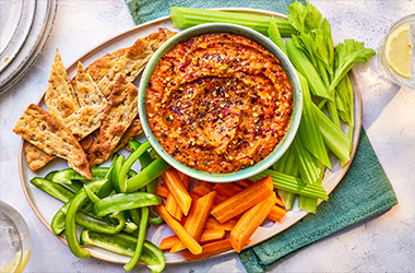 Easy charred pepper dip
