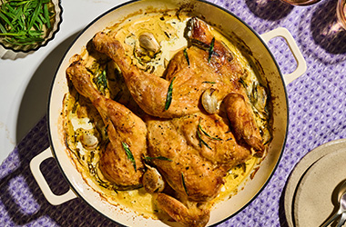 Julius's tarragon roast chicken
