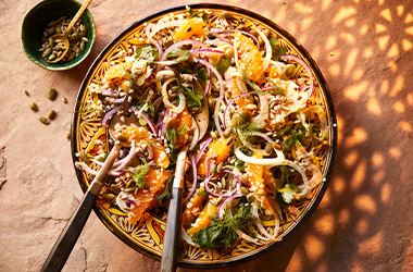 Nargisse Benkabbou's fennel, orange and olive bulgur wheat salad