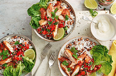 Fish burrito bowls