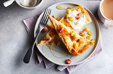 Fruity pancake traybake