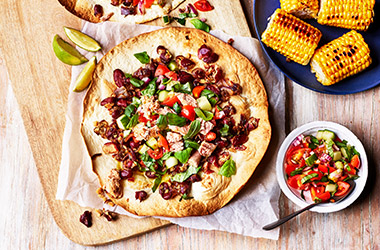 Tuna tostadas, avocado pasta, naan pizzas...