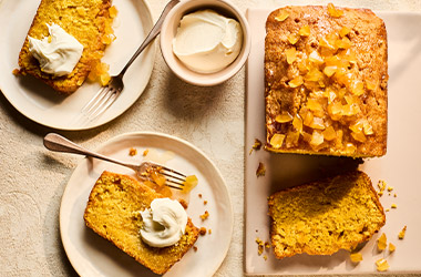 Ginger and lemon drizzle cake