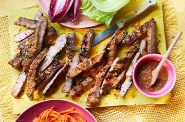 Gochujang pork shoulder steaks