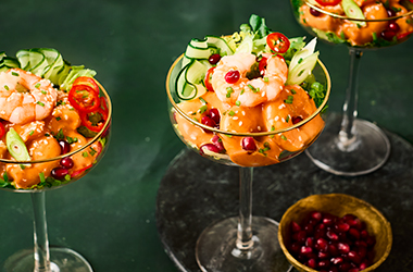 Gochujang prawn cocktails
