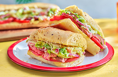 Leftover beef 'grinder' sandwich