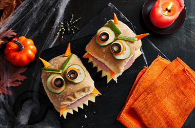 Ham and cheese monster rolls