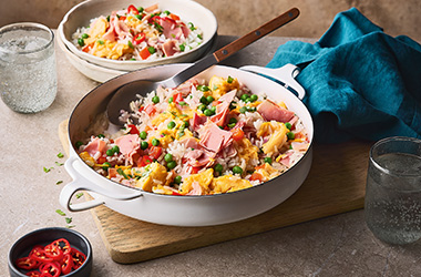 Ham and egg fried rice
