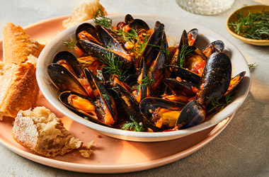 Harissa mussels