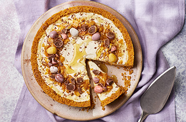 Honey nut cornflake cheesecake