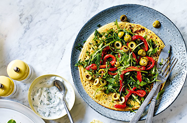 Mediterranean socca pancakes