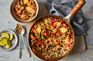 Jerk-inspired pineapple rice