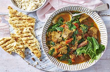 Lamb and spinach curry