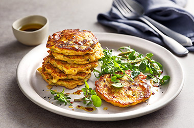 Leek and Cheddar fritters