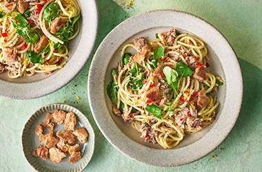 Lemon, chilli and tuna spaghetti
