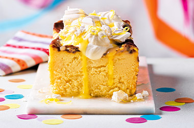Lemon meringue burnt Basque cheesecake