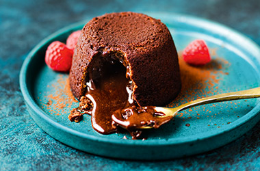 Malted chocolate fondants